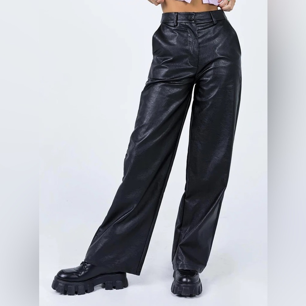 Princess Polly Wide Leg Leather Jessie Pants